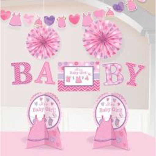 Picture of ITS A GIRL BABY SHOWER DECO KIT